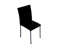 sedia in metallo plastificato nero