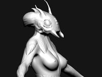 Scarab alien woman