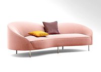 CB2 Curvo Pink Velvet Sofa