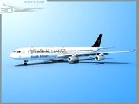 Falcon3D A340 600 Star Alliance 3D Model