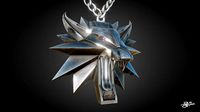 PBR The Witcher 3 medallion 3D homage