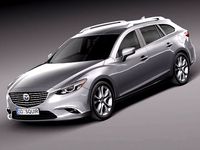 LowPoly Mazda 6 Wagon 2015