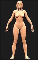 Girl Game Body BaseMesh Zbrush file