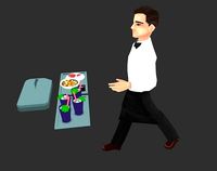 Waiter - lowpoly male character model