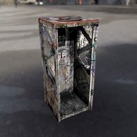 Post Apocalyptic Call Box in Sci-Fi Style