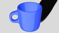 blue cup