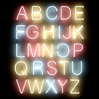 Neon Tube Alphabet