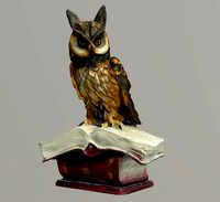 Owl statuette 3D scan LoRes and HiRes