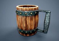 Medieval Beer Mug PBR Game Ready