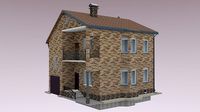 House 2f Prt Low Poly PBR