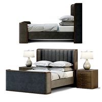 RH ASTON FABRIC BED