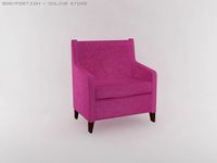 Pink armchair 3D Model