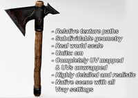 Medieval stained axe