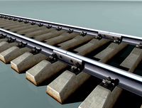 Railway track concrete sleepers