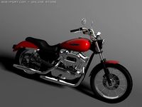 Harley Davidson XL883 Sportster Custom 2009 3D Model