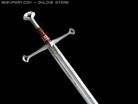 Medieval Long Sword Game Ready with 3 LODs 3D Model