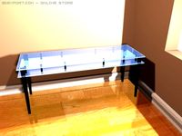 Glass writing desk 3D Model