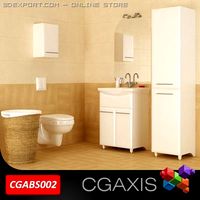 CGAXIS bathroom set 02 3D Model