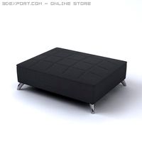 Baroque Ottoman Foot Stool 3D Model