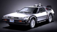 DeLorean DMC-12 Back To The Future episode 1 VRAY