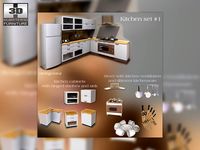 Kitchen set 3D Model