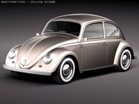 Volkswagen Beetle 1950 3D Model
