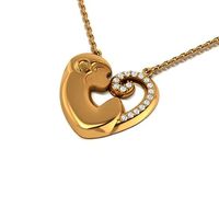 Monkey heart  necklace  | 3D