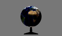 Earth globe 3d model with relief  | 3D