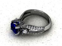 oval stone one carat | 3D
