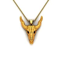 Long Horn Pendant Skull | 3D