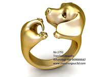 1751 Super Cute Dachshund Ring | 3D