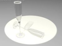 Champagne flute 3D Model