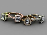 gold-silver  ring   | 3D