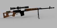 Dragunov Sniper rifle scale model | 3D 