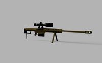M82 Barret sniper rifle  scale model | 3D 