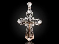 Cross with enamel and savior 460 | 3D