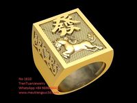 1610 Lucky Horse Ring for men | 3D