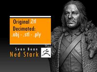 Sean Bean - Ned Stark - Game Of Thrones | 3D