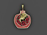 Pomegranate jewellry | 3D