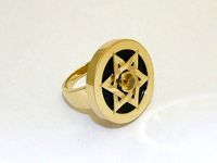The star of David  ring  | 3D