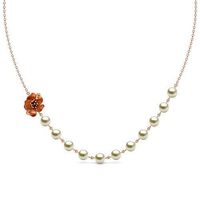 Flower Pearl String Necklace | 3D