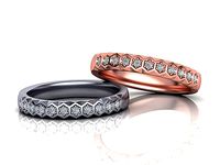 Diamond Chapiteau Band ring printable 3d model | 3D