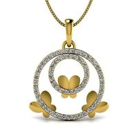 Diamond Pendant For Ladies  | 3D