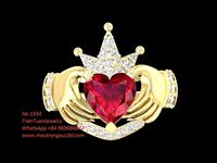 1554 Hands Ring Take Diamond Heart | 3D