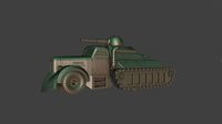 Car with panzer vehicles  | 3D