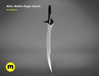 Alita Damascus Blade Sword | 3D