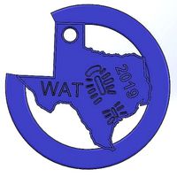 Walk Across Texas WAT 2019 with Ring Keychain | 3D