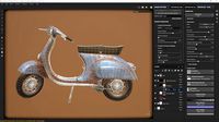 Vespa 50s rusty Low Poly