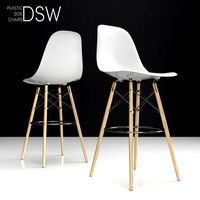 Eames DSW Bar plastic side chairs