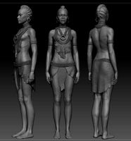 Nubian Woman - Sculpt